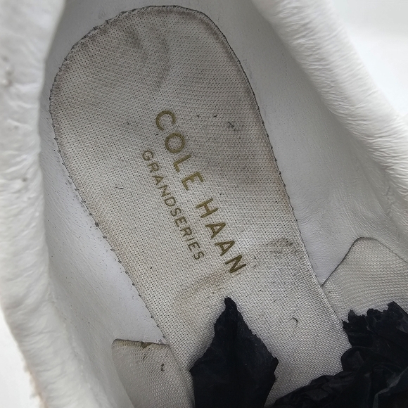 Cole Haan GrandPro Womens Tennis Shoes Floral Lace Sneakers Ivory Size 9.5 B - Picture 4 of 13